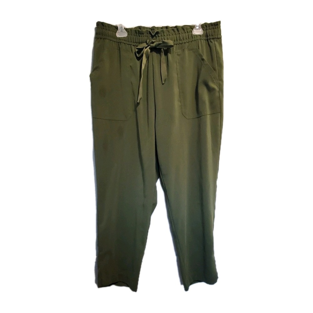 Zara Pants Womens Size Xl Pull Ons Drawstring Straight Leg
